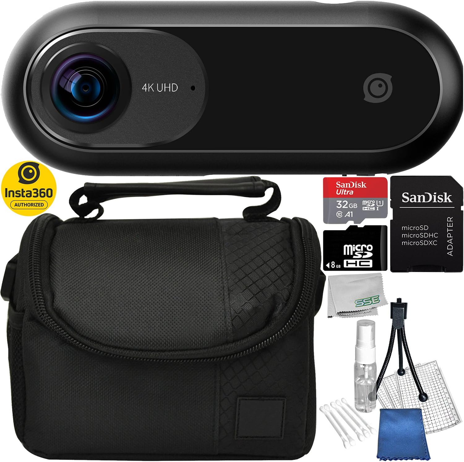 Insta360 ONE 360 Camera, Sports and Action Video Camera, VR Camera, 24MP (7K) Photos, 4K Videos for iPhone All Series Beginners Bundle