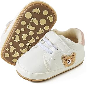 JOYEBUY Unisex Baby Shoes Boys Girls Infant Bear Sneakers Non-Slip Soft Rubber Sole Toddler Crib First Walker Lightweight Sho