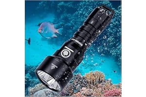 77outdoor Sofirn SD09 Diving Flashlight 3400 High Lumens, Scuba Dive Light Super Bright LED Underwater Light with Rechargeable Power, IPX8 Waterproof Submersible Torch