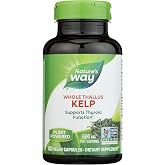 Nature's Way Kelp - Kelp Supplement for Thyroid Function Support* - Botanical Ingredient - Plant-Derived Capsule - Plant-sourced Iodine - Vegan, Gluten-Free &amp; Dairy-Free - 180 Count (180 Servings)