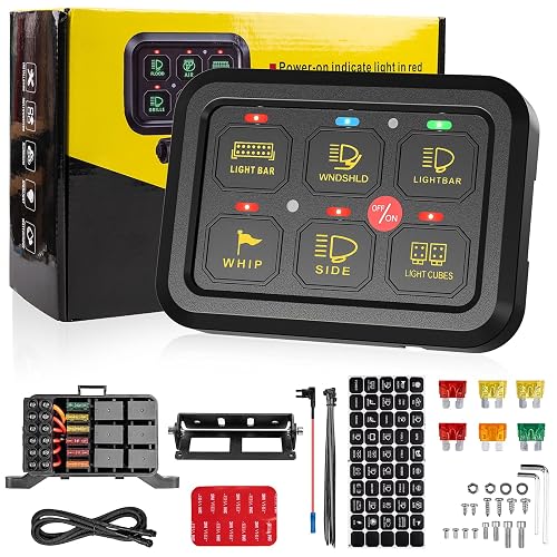 6 Gang Switch Panel with Electronic Relays, Universal Circuit Control ...