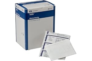 Covidien 7643 Telfa Adhesive Dressing, Sterile 1's Peel-Back Package, 3" x 4" Size, Pack of 100