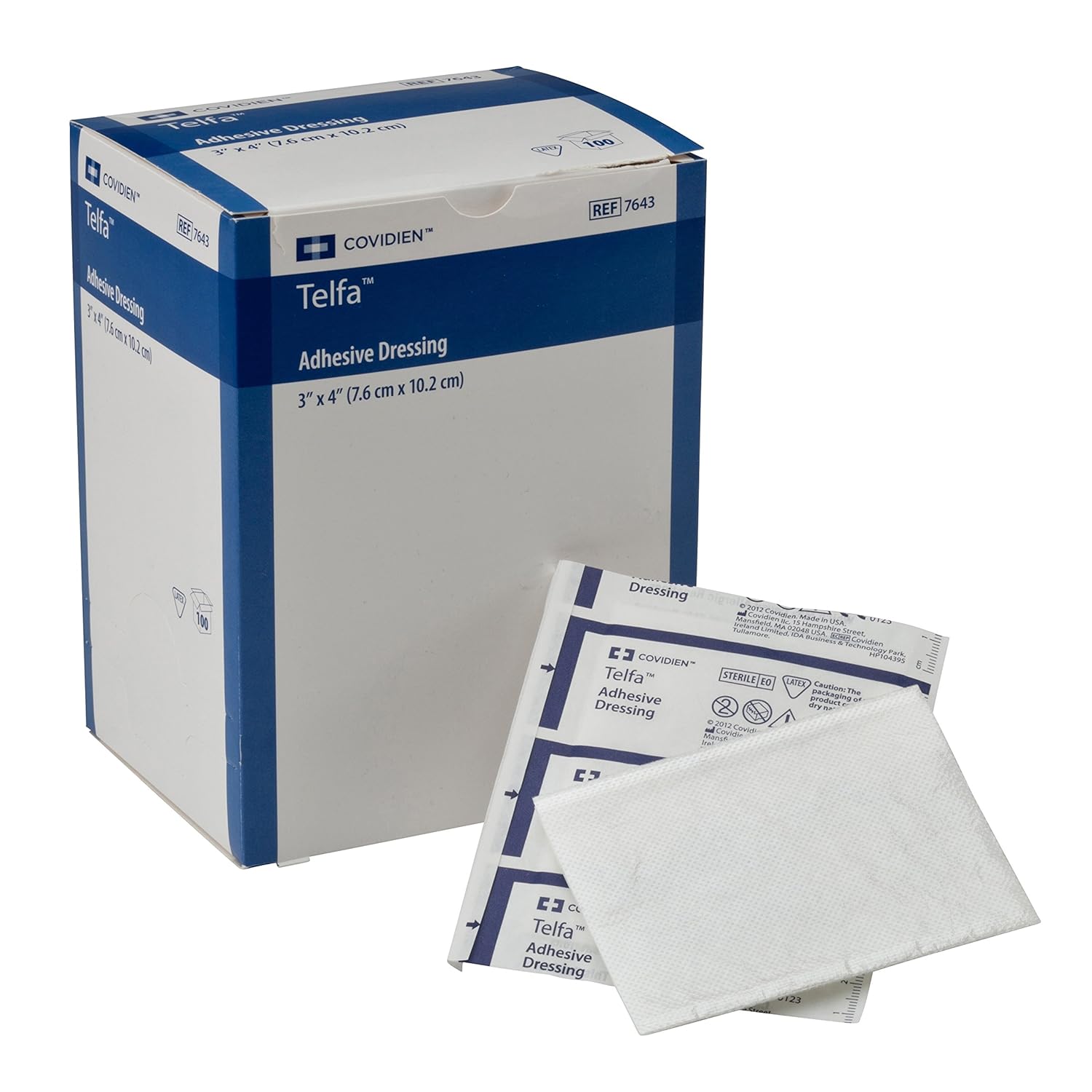 Covidien 7643 Telfa Adhesive Dressing, Sterile 1's in Peel