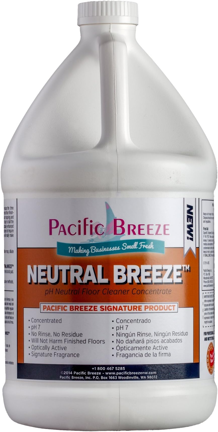 Pacific Breeze Products Neutral Breeze Neutral pH Floor Cleaner Concentrate 1 Gallon