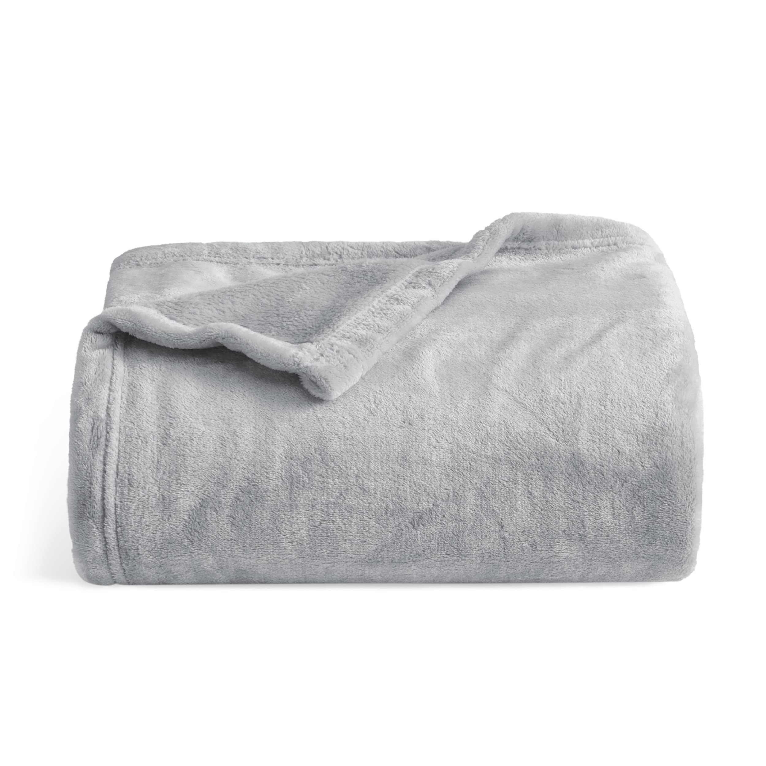 Photo 1 of Bedsure GentleSoft Twin XL Fleece Blanket Dorm Bedding - Lightweight Soft Cozy Blankets for Bed, Sofa, Couch, Travel, Camping,Light Grey, 66"x90"