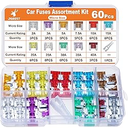 JOREST 60Pcs Car Fuse Kit - Replacement Fuses