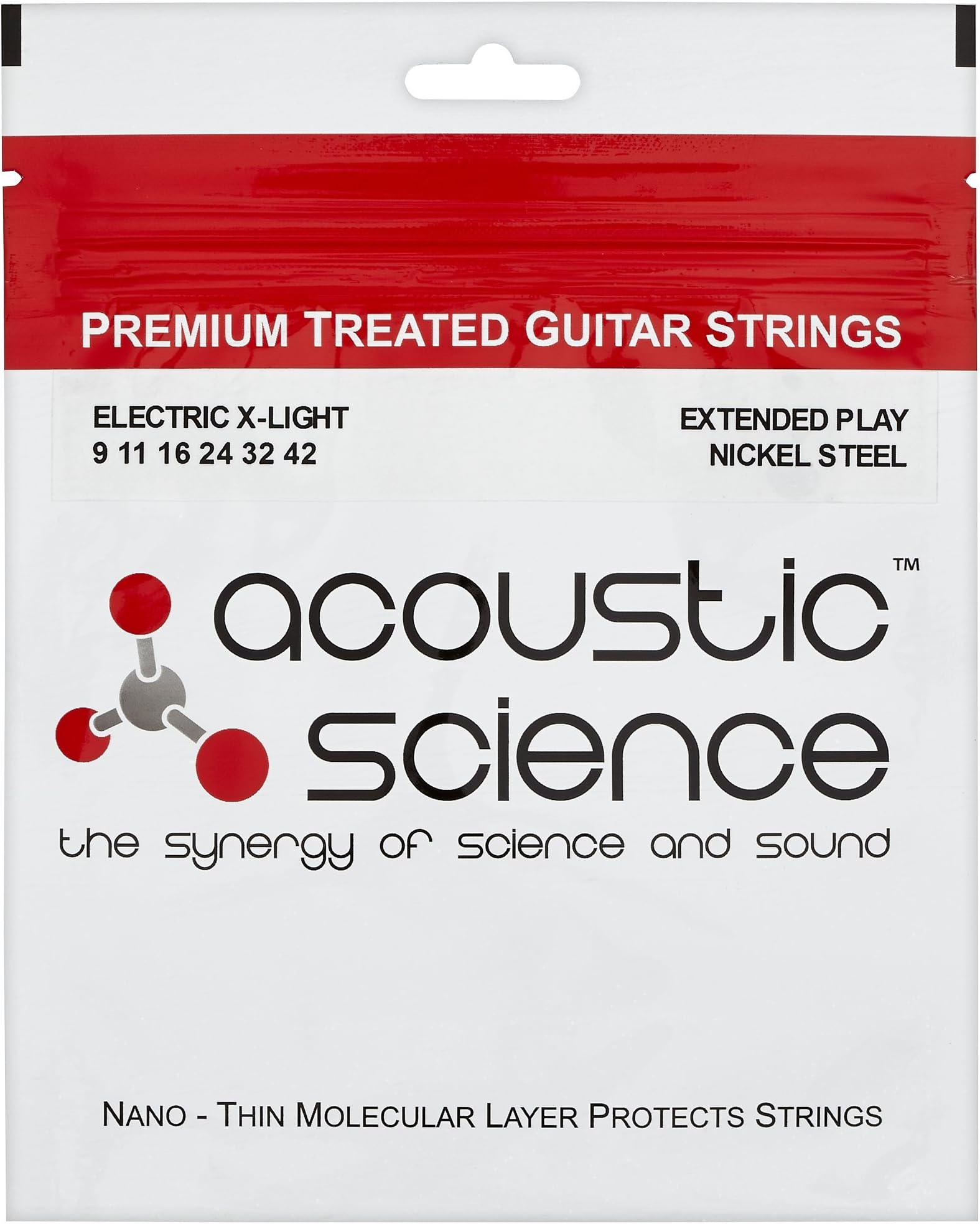 Acoustic Science NiSt 9's Premium Treated Nickel Steel X-Light Guitar Strings, 9-42