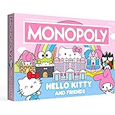 Monopoly: Hello Kitty and Friends, Buy, Sell, Trade Buildings from The Animated Series, Featuring My Melody, Badtz-Maru, Keroppi, Classic Monopoly Game, Officially-Licensed Hello Kitty Merchandise