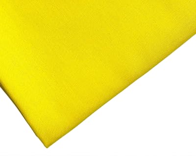 M & J Plain Canary Yellow Polycotton Fabric 44/112cm Wide 1 Metre