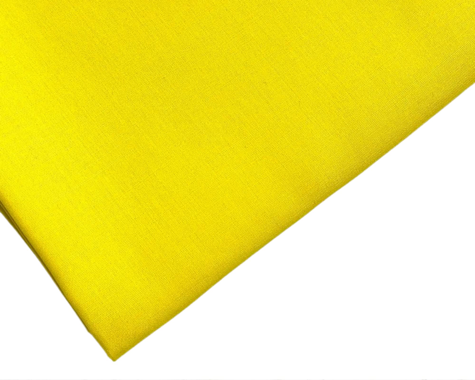 Plain Canary Yellow Polycotton Fabric - 45 inch / 112 cm Wide - 40+ Colours - 4 Metre