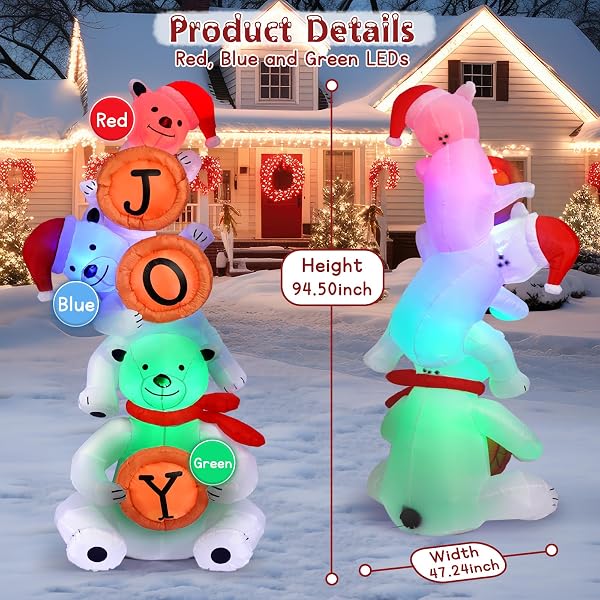 OUTDOOR CHRISTMAS INFLATABLES DECORATION POLAR BEAR, PALLET OF PRODUCT