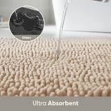 KEPLIN Non-Slip Microfibre Bath Mat 40x60cm Beige Soft Plush view 4