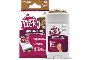 Vetality Twist + Lick SimPill Pill Hider Treat for Dogs, Peanut Butter Flavor (Up to 65 Treatments)
