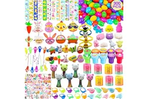 GDWDGJ 300pcs Easter Eggs With Toys Inside Bulk Filled Easter Egg Fillers 100 Pack Non Candy Stuffed Easters Basket Stuffers Essentials For Kids Girls Toddlers Boys Easters Egg Hunt Party Favors