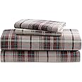 Eddie Bauer - Queen Sheets, Cotton Flannel Bedding Set, Brushed for Extra Softness, Cozy Home Decor (Montlake Plaid, Queen)