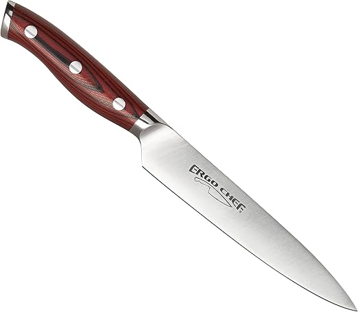 Amazon Com 6 Inch Utility Knife Crimson Series By Ergo Chef Kitchen Dining