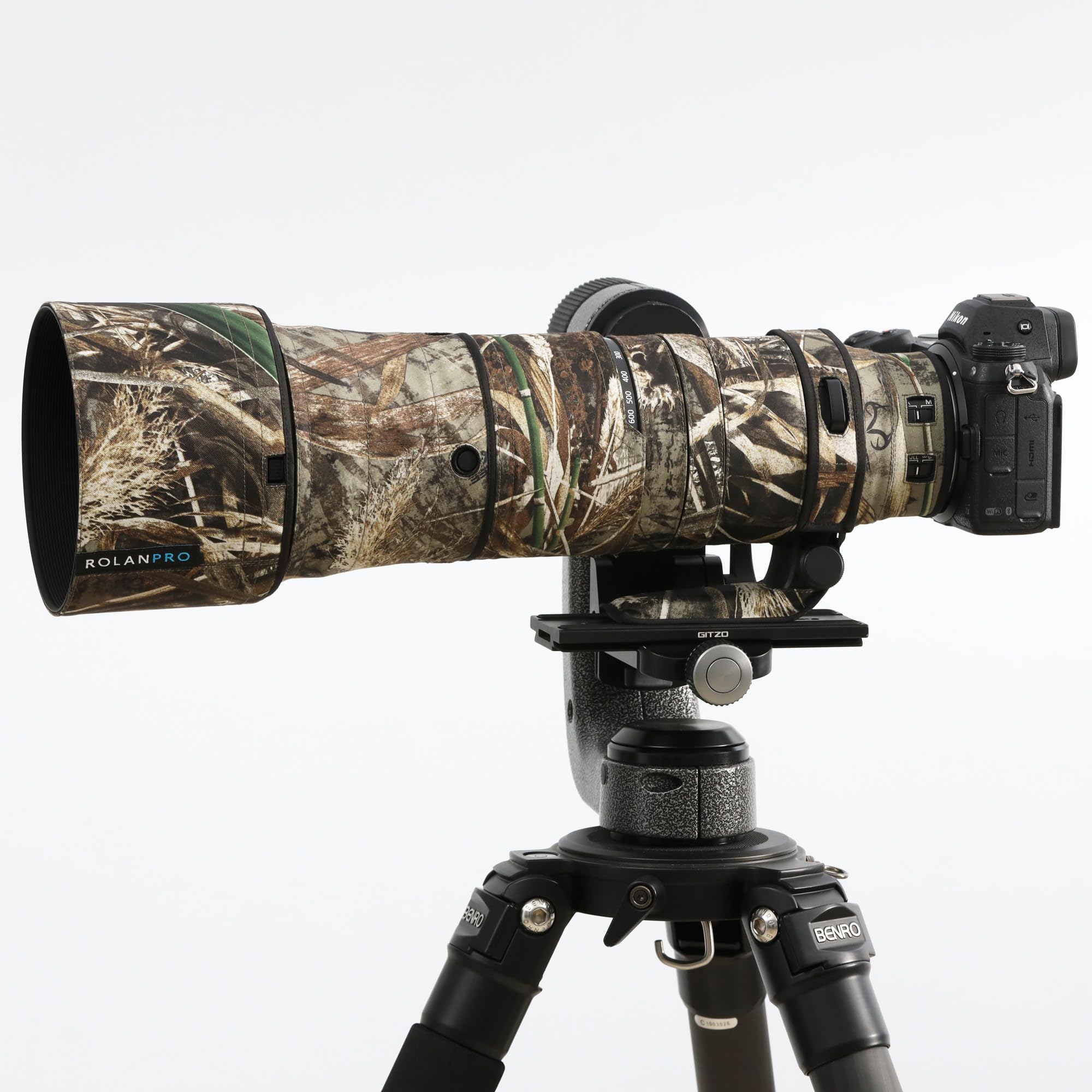 ROLANPRO Waterproof Lens Camouflage Coat for Nikon Z 180-600mm F/5.6-6.3 VR Rain Cover Lens Protective Sleeve Case Clothing-#9 Grass Waterproof