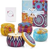 Amorxiao Scented Candles Gift Set 4pcs 4.4 oz Soy Wax Aromatherapy