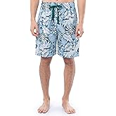 IZOD mens Printed Poplin Relaxed Fit Drawstring Sleep Shorts