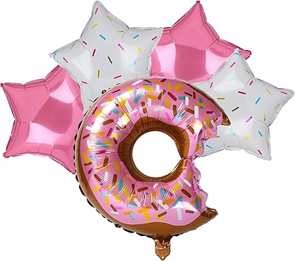 Amazon Com Big Donut Foil Balloons Large Mylar Doughnut Balloon