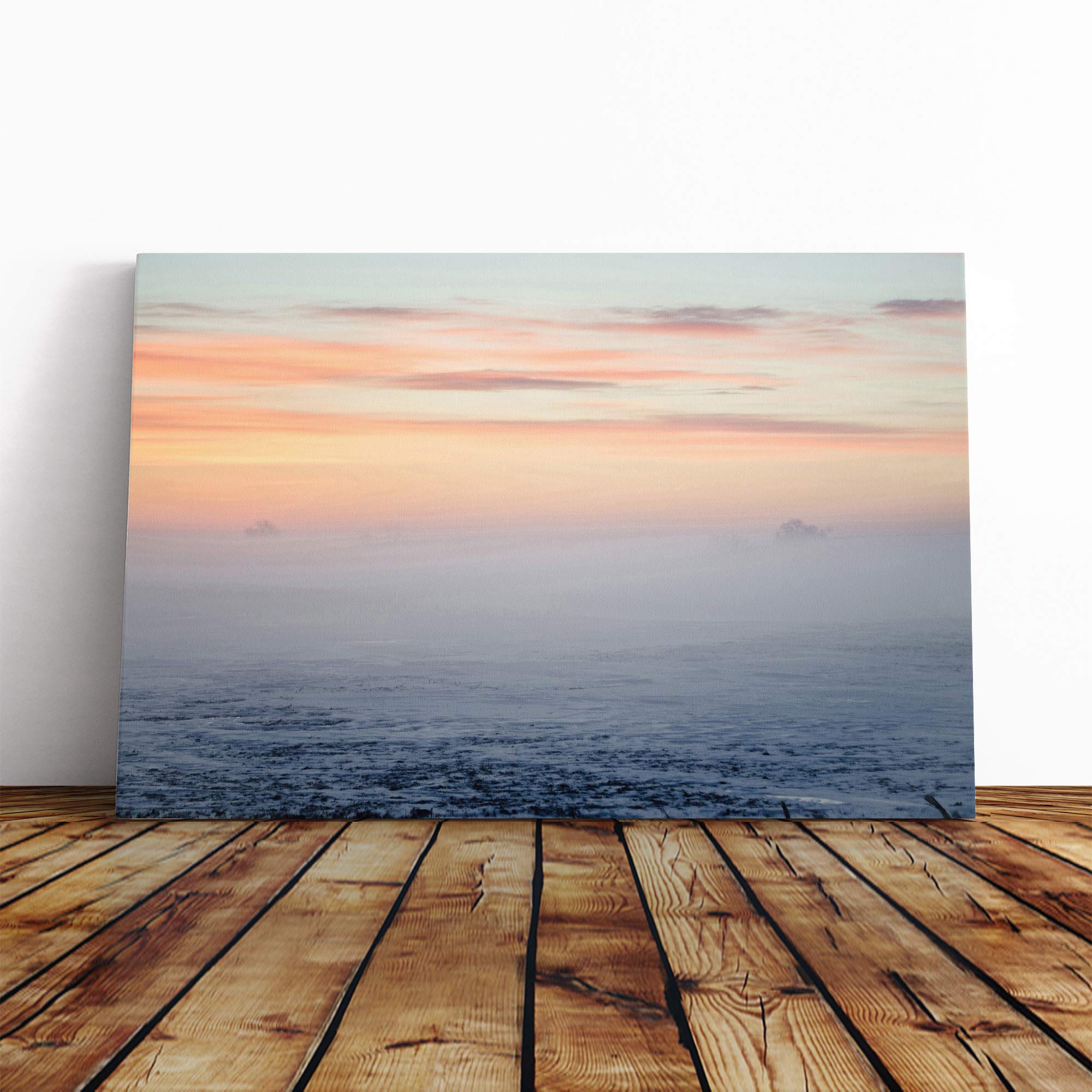 Seascape View Out to The Open Sea (8) Canvas Print | Gallery Wrapped 30mm Frame Wall Art | 20x14 inches | Ready to Hang | Modern Seascape Picture | Living Room Bedroom Lounge Office