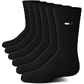 Tommy Hilfiger Unisex Kids' Athletic Socks - Cushioned Crew Socks (6 Pack)