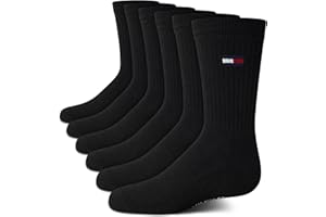 Tommy Hilfiger Unisex Kids' Athletic Socks - Cushioned Crew Socks (6 Pack)