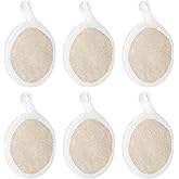 Guduling 6 Pcs Facial Loofah Pads,Natural Face Loofah for Face and Body, Gentle Exfoliating Loofahs Sponge Pads for Women & Men, Reusable Shower & Bath Skin Care Tool