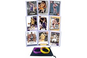 G.O.A.T CHASER Los Angeles Lakers Legends Cards: Kobe Bryant, Magic Johnson, Kareem Abdul-Jabbar, Wilt Chamberlain, Shaquille O'Neal, Jerry West, Elgin Baylor, James Worthy, and Lebron James (9) Assorted GOAT Card Gift Pack