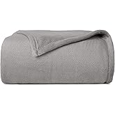 Casual Living Full/Queen Fleece Blanket Fluffy Soft Warm Cozy Bed Blankets for Bedroom Decor Plush Thick Fuzzy Oversized Big Flannel Throw for Bed Chair or Outdoor, 90-inch x 90-inch, Light Grey