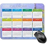 2026 Mouse Pad Calendar,Computer Mouse Pads Calendars Non-Slip Rubber Desk Mat Mousepad Gaming Office Keyboard Mat (9.45x7.87 in)
