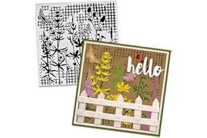 Habbiful Spring Plant Embossing Folders for Card Making, 3D Textured Birthday Plastic Embossing Folder DIY Craft Template Folders for Scrapbooking Photo Album Supplies