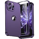 ORETECH for iPhone 14 Pro Max Case, with [2 x Screen Protectors] [10 Ft Military Grade Drop Test] [Camera Protection] 360° Shockproof Slim Thin Phone Case iPhone 14 Pro Max Cover 6.7" Purple