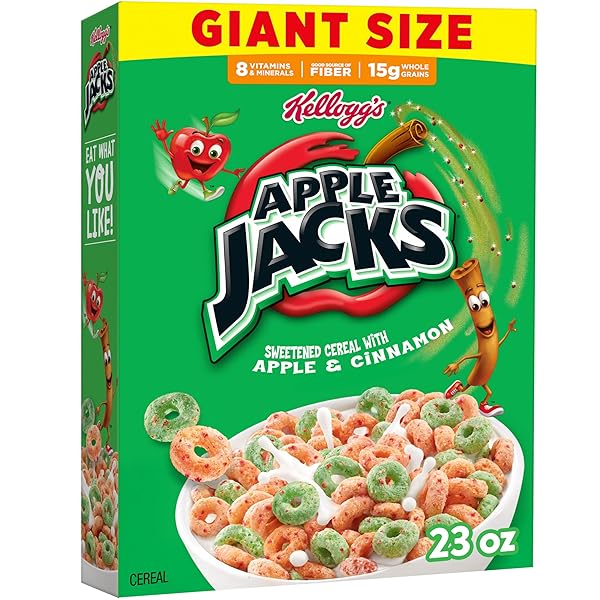 KELLOGG’S APPLE JACKS BREAKFAST CEREAL, KIDS SNACKS, FAMILY...