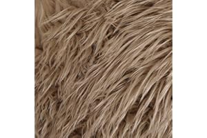 FabricLA Faux Fur Fabric by The Yard-60" Inch Wide - Fur Fabric for Craft Supply, DIY Furry Plush Projects, Sewing, Rugs, Decoration, Upholstery, Pillow, Quilting, Gnome - Beige, 1 Yard