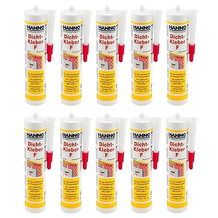 10x Folienkleber, Dichtkleber, Dampfbremse, Dampfsperre, Dampfsperrfolie, Kleber, 10 Kartuschen 310 ml, Verklebung von Dampfs