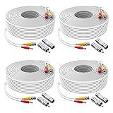Omilik 4Pack 150Feet BNC Video Power Cable Pre-Made