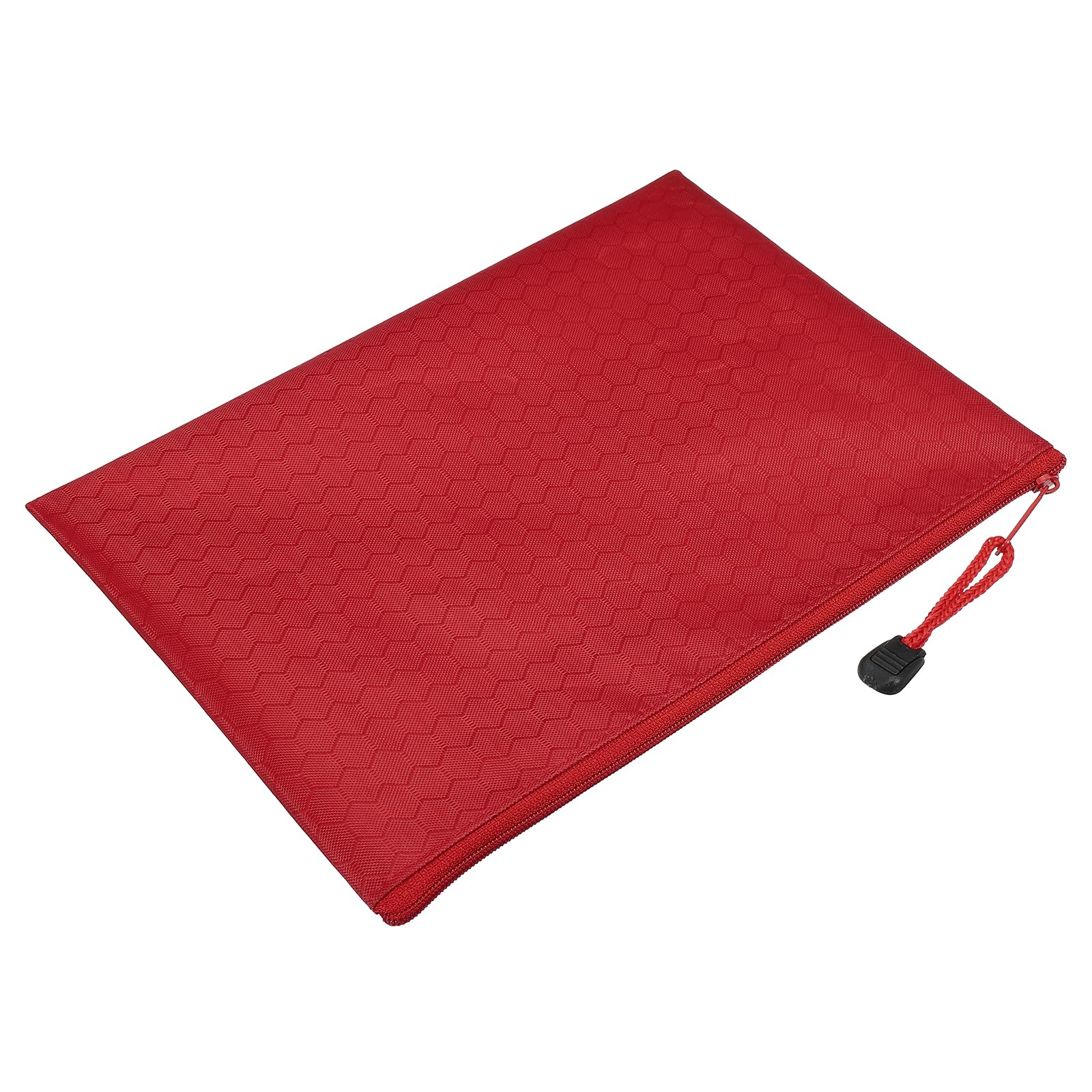 PATIKIL Waterproof Zipper File Bags, 5 Pack A5 Size Document Pocket Storage Organizer Pouch for Travel Office Supply, Red