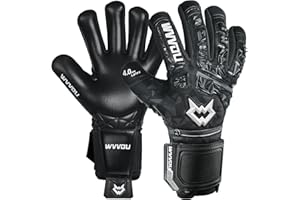 WVVOU Soccer Goalie Gloves for Adults and Youth, High Performance Goalkeeper Gloves with 5 Detachable Finger Saves, Soccer Gloves with 4mm Sticky Latex Palm