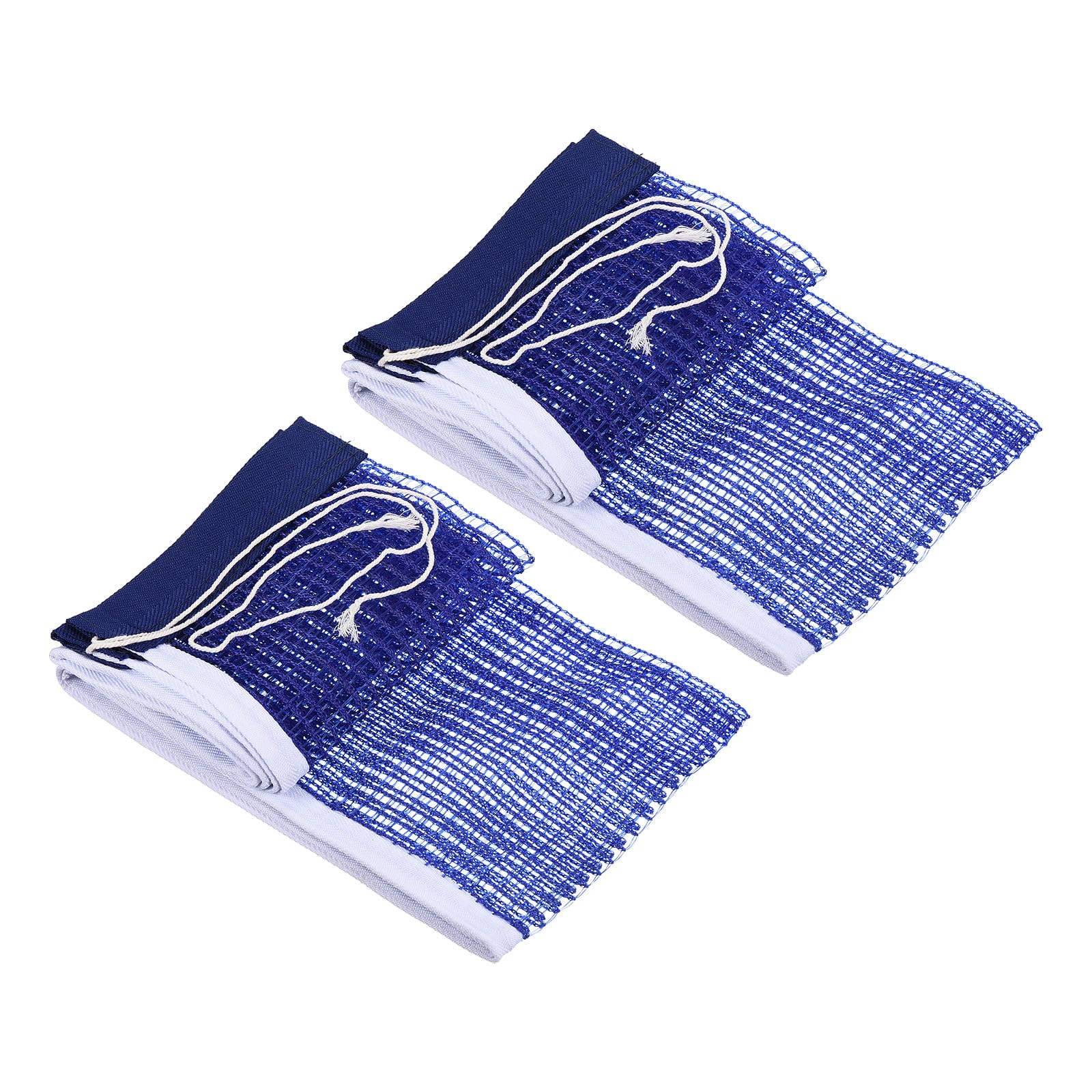 M METERXITY 2 Pack Table Tennis Net Replacement - Ping Pong Net String Tension Equipment, PE Thicken, Apply to Standard Table (183 x 15cm, Blue)