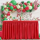 9ft Polyester Table Skirt Red Table Skirting