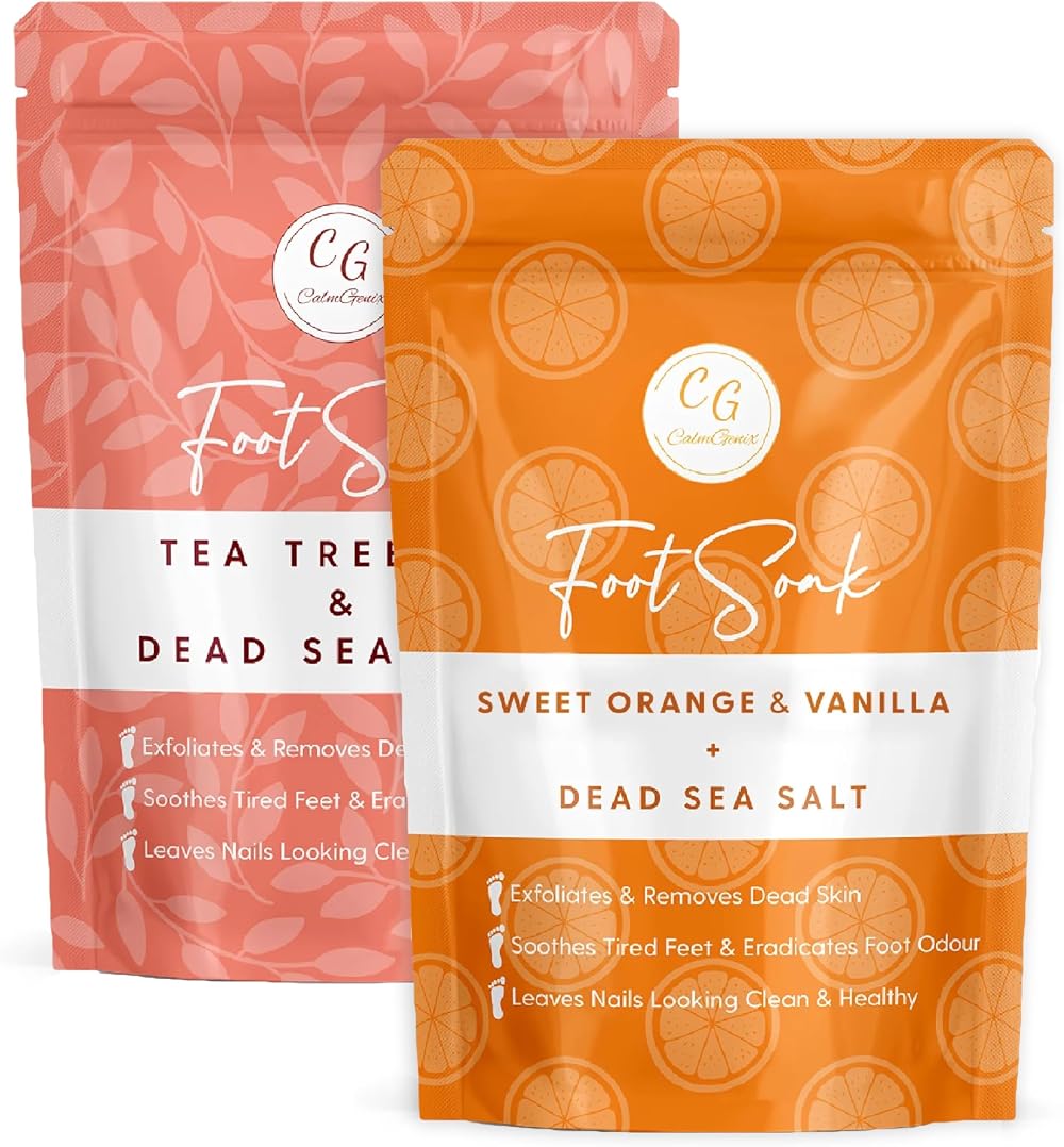 CalmGenix Foot Soak w/ Tea Tree Oil & Dead Sea Salt | Nail Fungus Athlete's