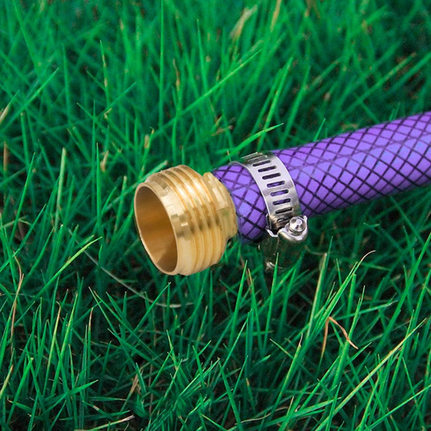 Hourleey Garden Hose Repair Connector with Clamps, Fit for 3/4" or 5/8" Garden Hose Fitting, 4 Set : Garden & Outdoor