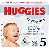Huggies Size 5 Diapers, Snug & Dry Baby Diapers, Size 5 (27+ lbs), 84 Count, Packaging May Vary