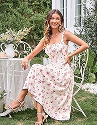 Floral Corset Dress for Women Ruched Bust