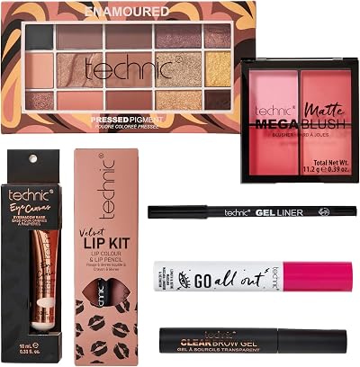 Technic Enamoured Full Face 8 Piece Makeup Gift Set Vegan Cruelty Free Full Size