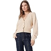 Sam Edelman Womens Isabella Puff Sleeve Button Front Shrug Cardigan Standard