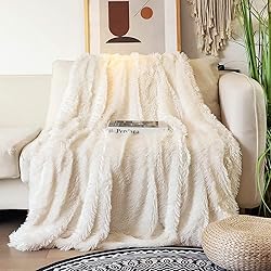 Tuddrom Decorative Extra Soft Faux Fur Blanket Twin
