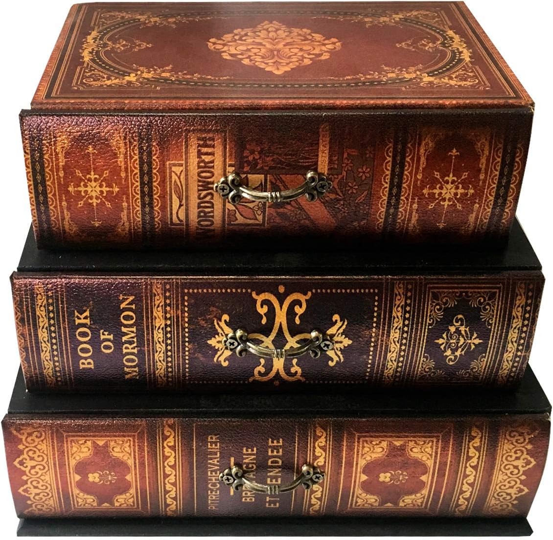 Rebecca Mobili Table Chest of Drawers, Desk Organizer, Book Shape, 3