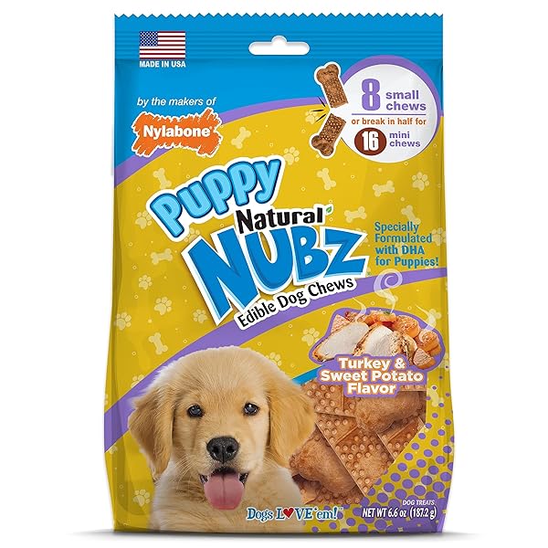 NYLABONE NUBZ NATURAL DOG CHEW TREATS FOR PUPPIES,...